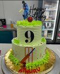 Cricket Theme Birthday Cake with Player Topper 🏏🎉 | Number Cake Design