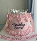 Birthday Queen Crown Cake 👑 | Elegant Pink Princess Cake
