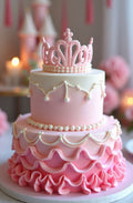 Princess Crown Pink Cake 👑💖 | Elegant Girls Celebration Cake