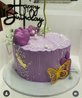 💜 Purple Heart Butterfly Cake – Designer Birthday Cake