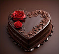 Luxury Chocolate Heart Cake 🍫❤️ | Red Rose Truffle Delight