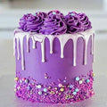 Lavender Drip Cake 💜 | Pastel Sprinkle Celebration Cake