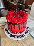 Red Velvet Style Drip Cake 🎂 | Black Chocolate Drip Design
