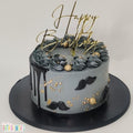 Moustache Theme Cake 🎂 | Grey & Black Designer Birthday Cake