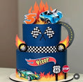 Racing Car Theme Two-Tier Cake