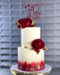 ❤️ Ruby Anniversary Two-Tier Cake –  Celebration Cake