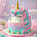 Unicorn Theme Pastel Dream Cake
