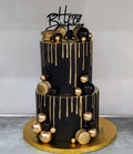 Black & Gold Drip Cake 🖤✨ | Luxury Birthday Cake