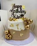 ✨ White & Gold Birthday Cake – Elegant Designer Cake
