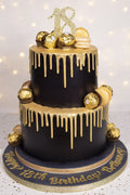 Luxury Black & Gold Drip Cake ✨🎂 | Ferrero Rocher Celebration Cake-2kg