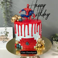 Spiderman Theme Drip Cake