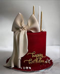 Luxury Red Velvet Bow Cake ❤️ | Elegant Birthday Cake
