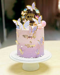 Luxury Butterfly Glow Birthday Cake