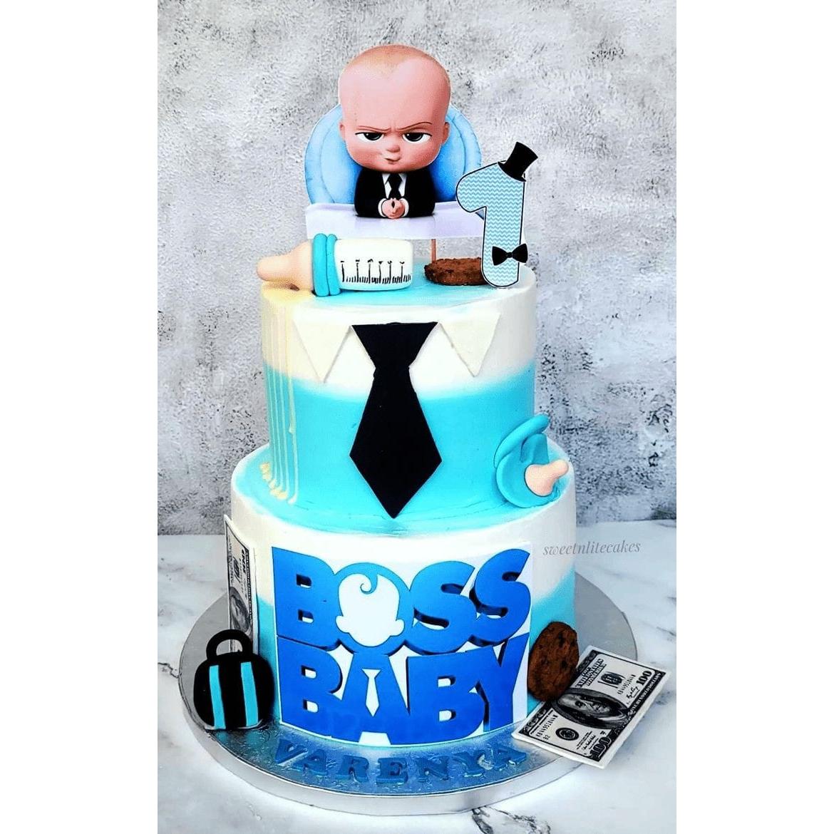 Boss Baby Theme Two-Tier Cake